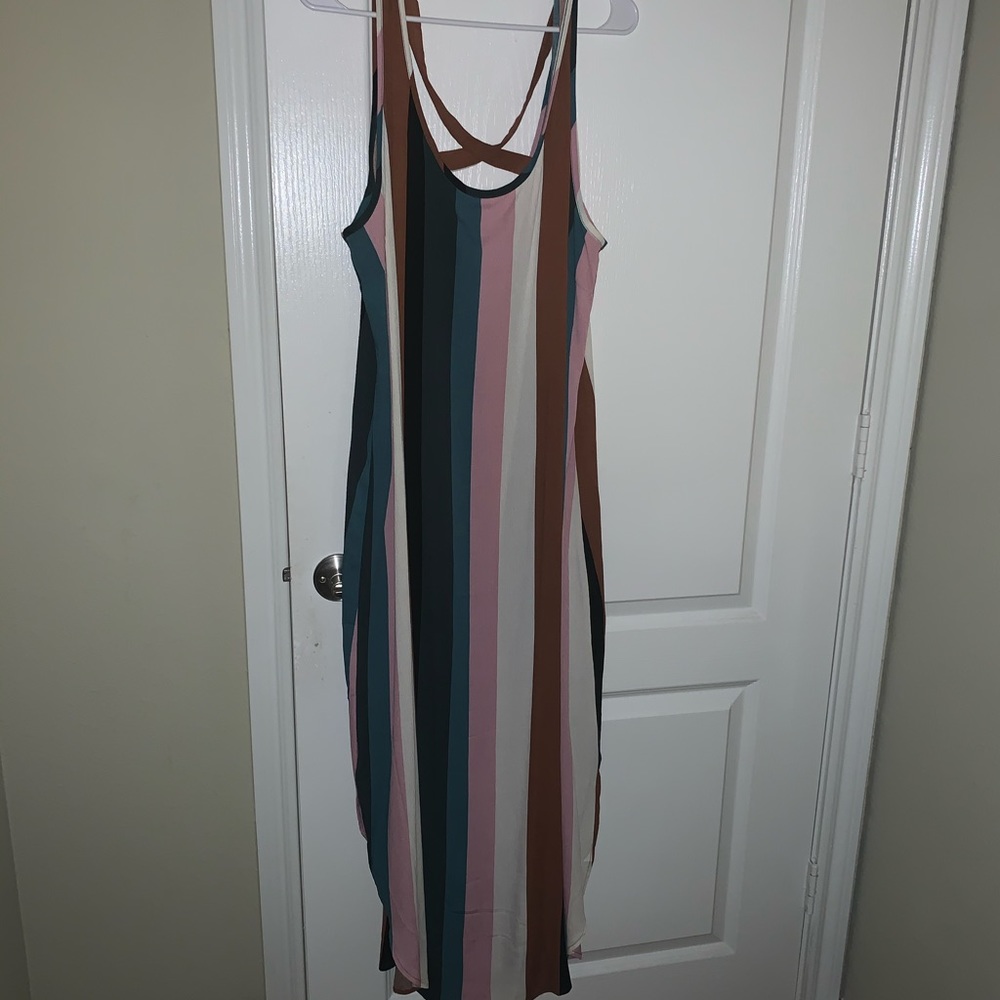 Striped Maxi dress with slits on the sides
